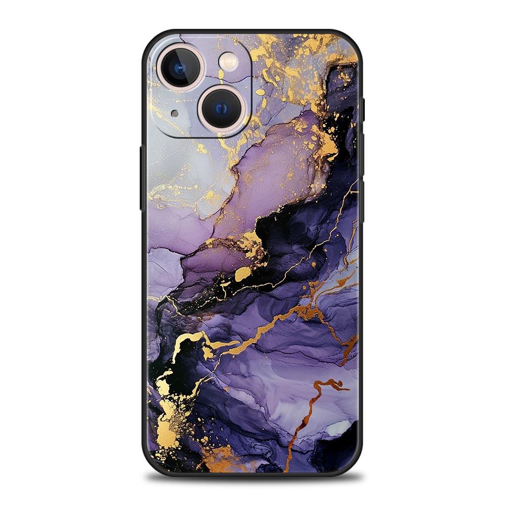 Мраморный Каменный Чехол Для Телефона Для iPhone 17 Air 16 Plus 13 15 14 12 11 Pro MAX 7 8 SE Мягкий ТПУ Ударопрочный Чехол Funda