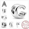 Classic Letter Alphabet A-Z Silver 925 Charm Beads Fit Charms Bracelet Beads for Women Jewelry Making Gifts