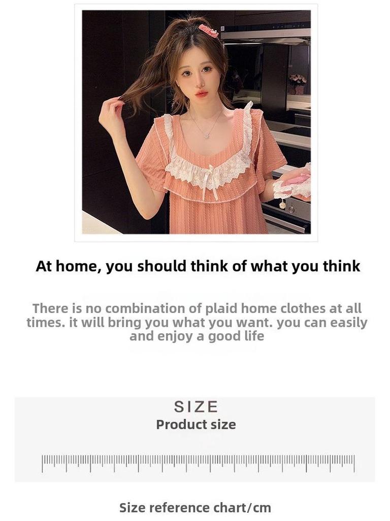 Женская летняя свободная ночная рубашка больших размеров с коротким рукавом – милая и удобная