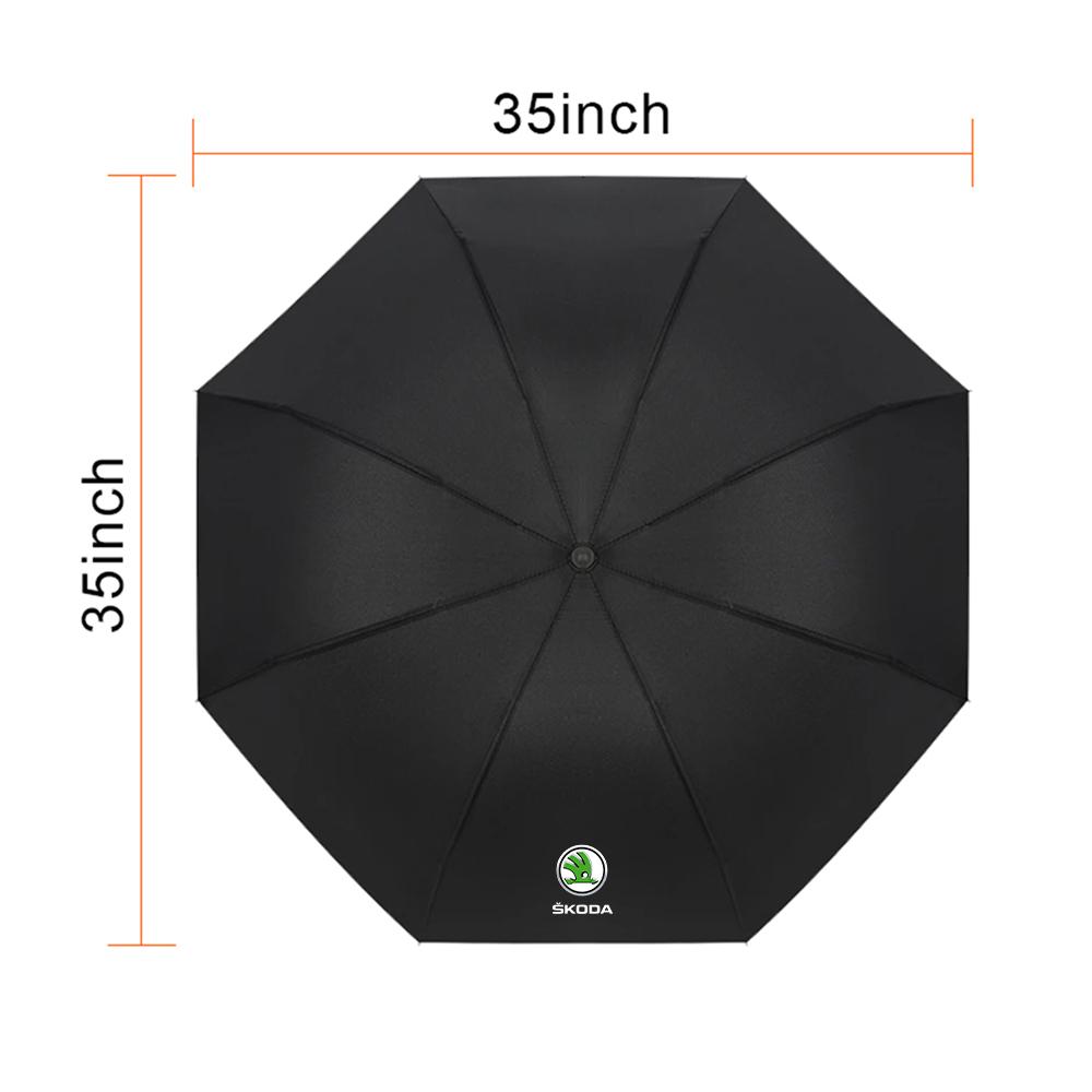 2025 New Windproof Folding Umbrella Anti-UV General Portable Car Decor For Skoda S Kodiaq Fabia Kamiq Karoq Octavia 3 A5 A7 Rapi