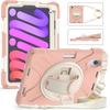 Heavy Duty Case Universal for IPad Mini 7 A17 Pro 2024 2021 8.3" Rotatable Stand Hybrid Cover with Hand Shoulder Strap, Pen Slot