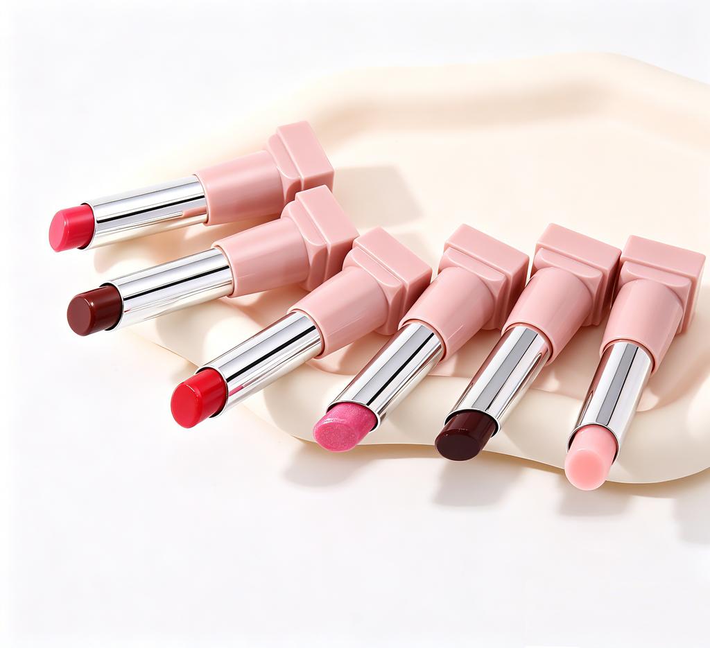 6pcs Glow Tinted Lipstick Set, Moisturizing Shimmer Lip Balm, Long Lasting Glossy Lipstick Makeup for Radiant Complexion