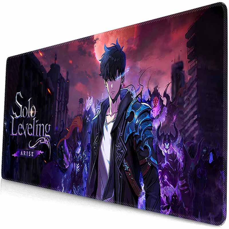 Игровой большой коврик для мыши S_Solo Levelings Резиновый коврик для мыши Аниме Игровой коврик для мыши Игровой HD-печать Подставка для клавиатуры Нескользящий коврик для стола