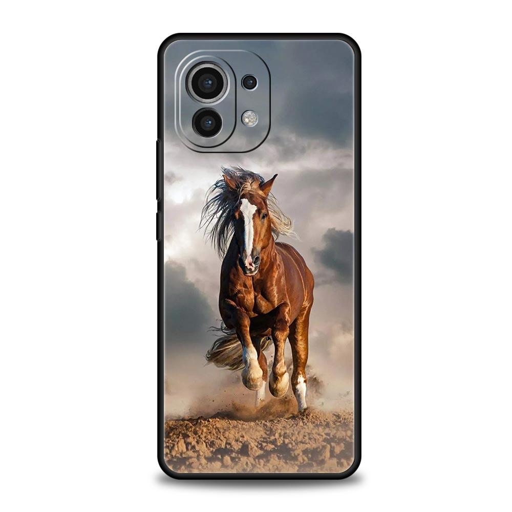 Чехол для телефона с изображением животного Лошадь для Xiaomi Mi 17 15 14 13 12 11 Ultra 15T 14T 13T 12T 11T Pro Lite 5G Мягкий ТПУ Корпус Fundas Capas