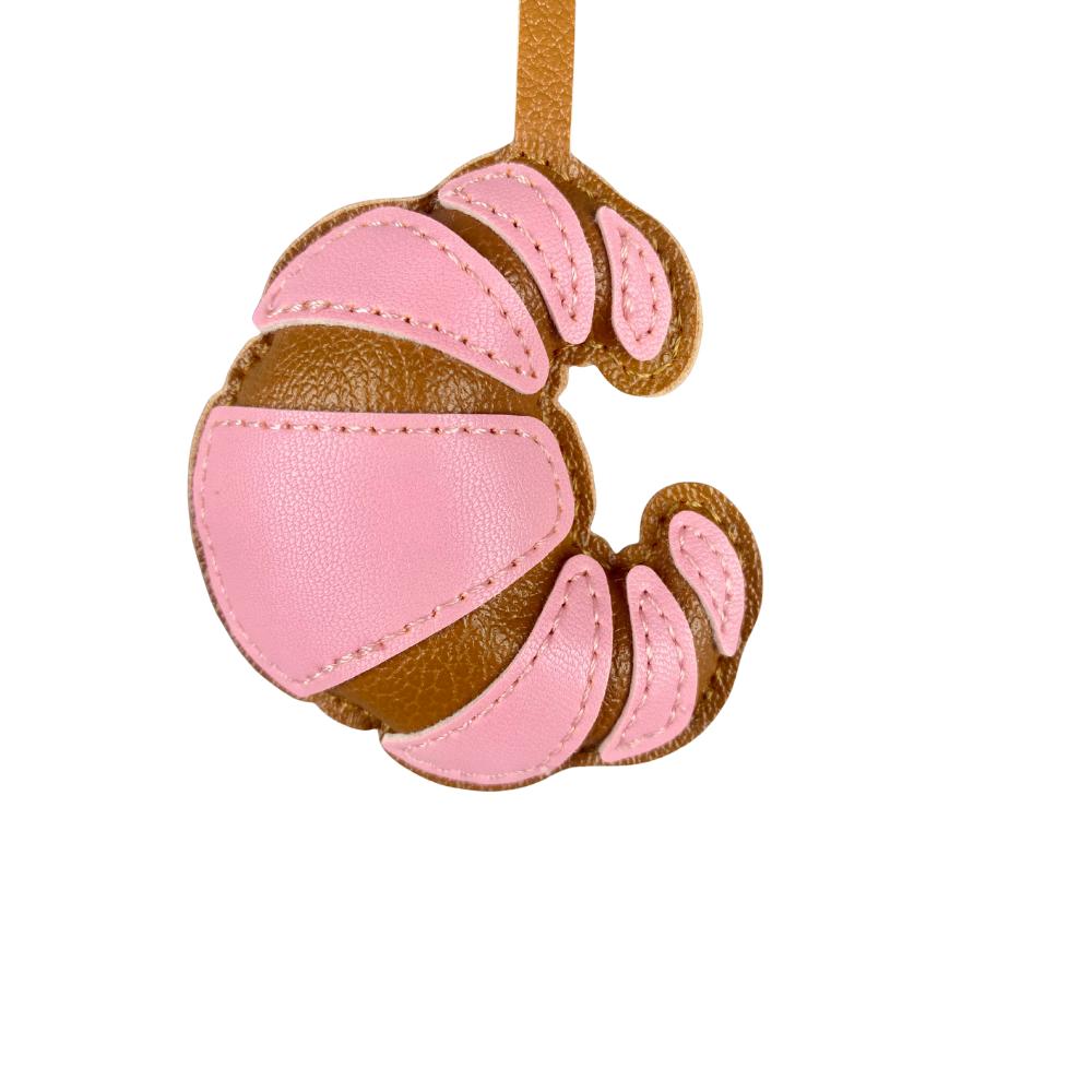 Bag Charm Vibrant Croissant Bag Charm - A Dash of Parisian Chic in 6 Appetizing Colors-PU Leather-Idea Gift For Women/Kids/Bag Accessory