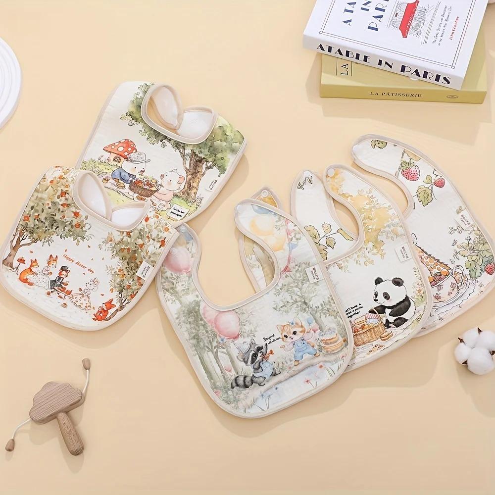 Cotton Baby Feeding Bib Waterproof Saliva Towels Durable Eating Protector  for Girls Boys