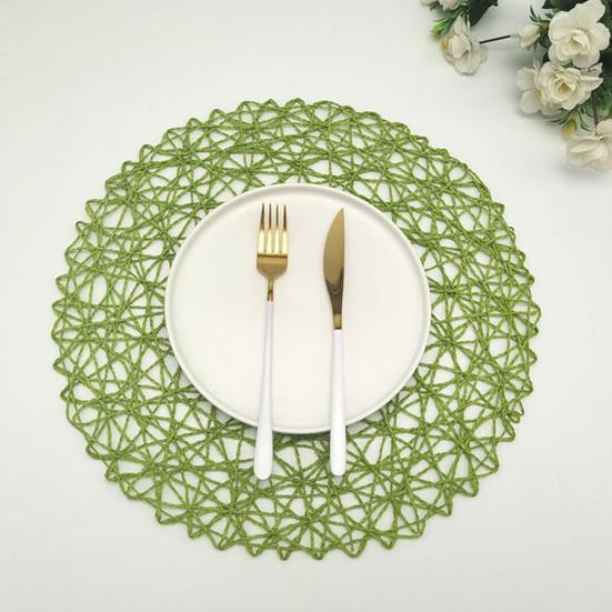 Настольный коврик, экологически чистый для дома, круглый, нескользящий, теплоизоляционный, круглый, подстаканник, стильный, противоскользящий, плотный тканый.