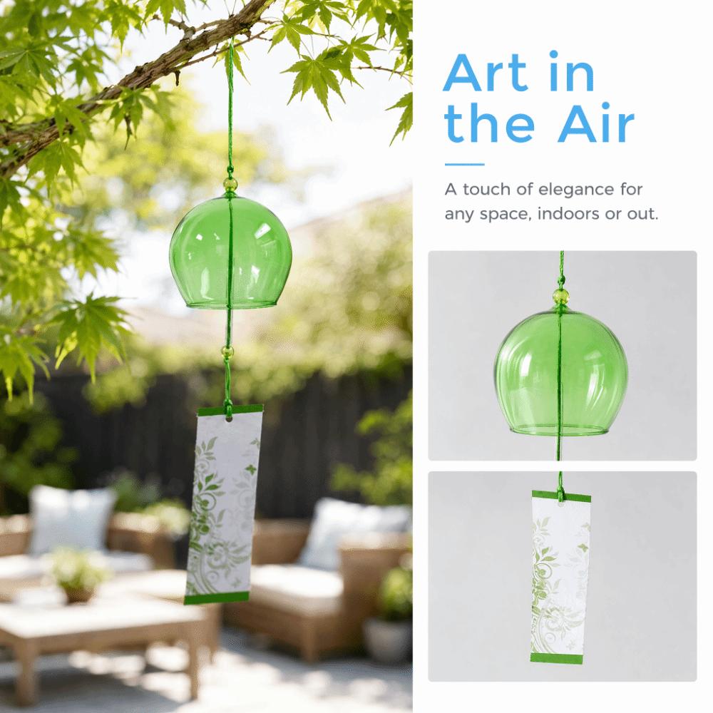 Handmade Handmade Glass Wind Chime Glass Painting Door Decoration Wind Bell Home Decor