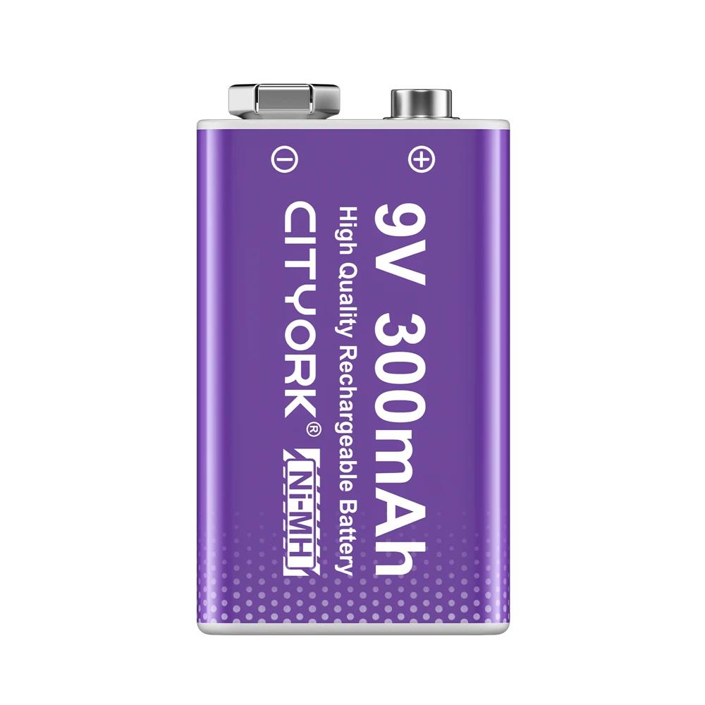 Cityork 9 В NIMH аккумуляторная батарея 6F22 9 В NI-MH батареи 9 В для датчиков дыма игрушки беспроводные камеры металлоискатель