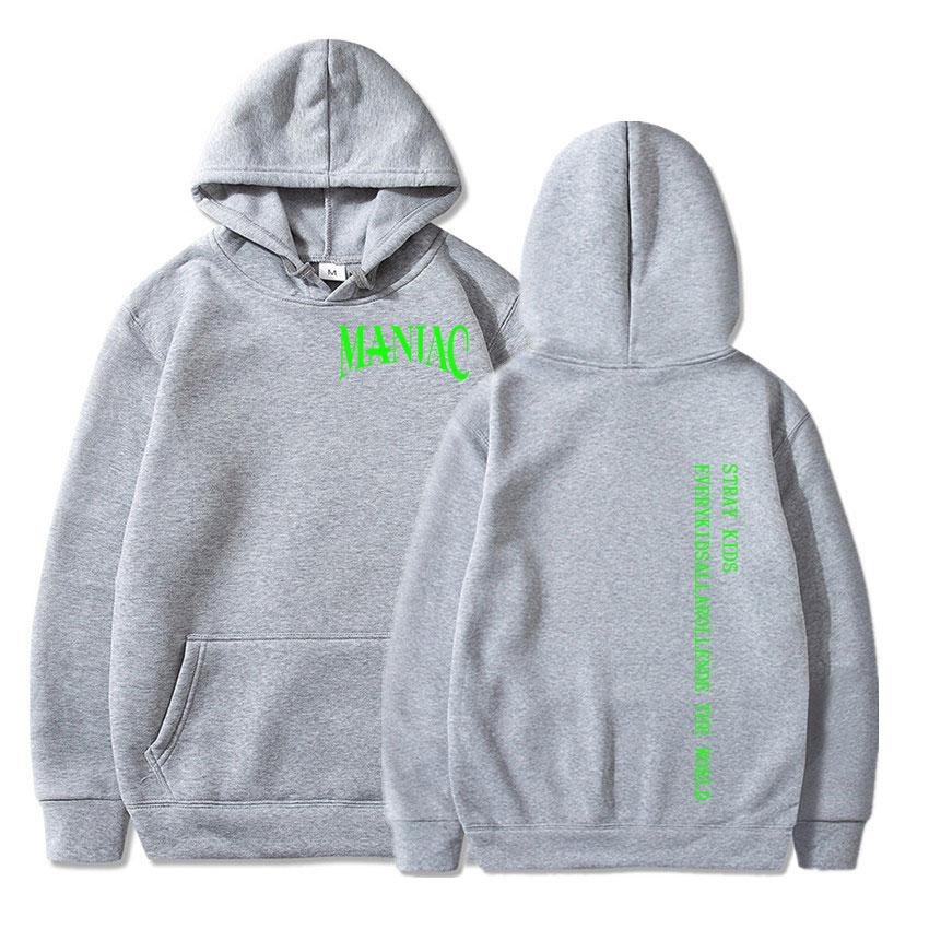 Толстовки с принтом Stray Kids MANIAC Kpop Harajuku, уличная одежда унисекс, женские толстовки большого размера, толстовка с капюшоном, корейский модный пуловер унисекс