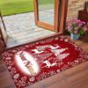 Christmas Custom Name Printed Square Area Rug Soft Non Slip Floor Carpet For Bedroom Holiday Gift
