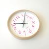 KATOMOKU plywood clock 20 Light Pink Wall Continuous Second Diameter km-119LPRCS Clock, Hand, 25.2cm (SKP Radio-Controlled Clock)