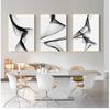 Для гостиной современный домашний декор без рамки скандинавское черно-белое искусство настенная живопись на холсте s принты абстрактная линия картина
