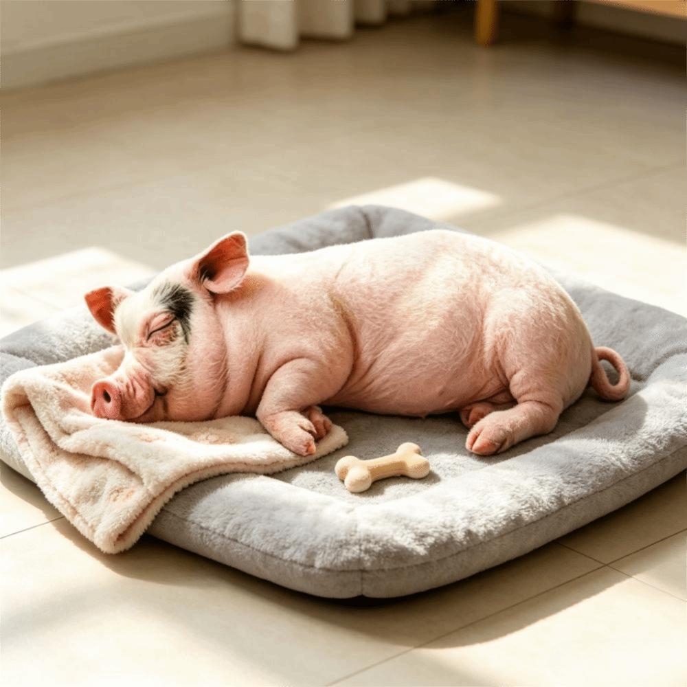 with Sound Pig Plush Toy Simulated Sleeping Simulation Pig Plush Doll Stuffed Pig Toy Car Decor