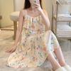 Thin Summer Women's Slippery Top Nightgown Home Wear Loose Nightdress Female Sleepshirt