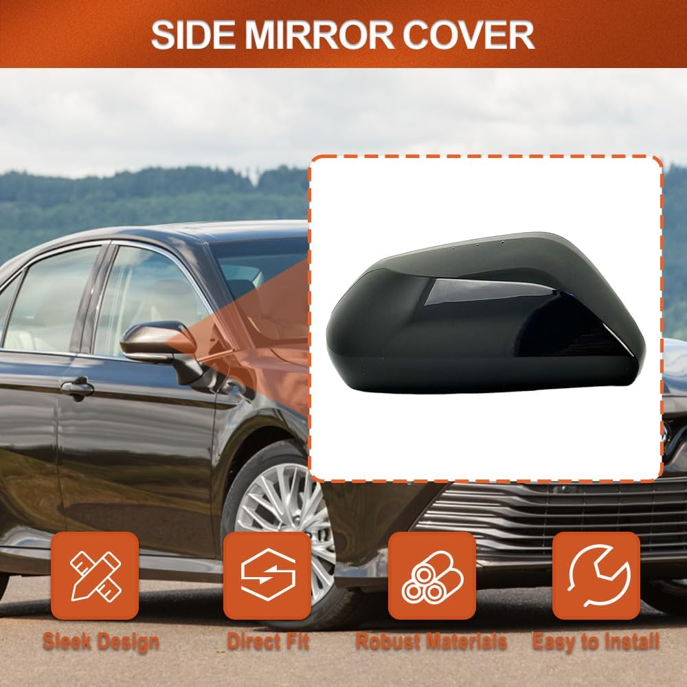 Side Mirror Cover, Compatible with Toyota Camry XLE/XSE/Hybrid XLE 2018-2021, Car Mirror Housing Cover Passenger Rear View Mirror Cap,