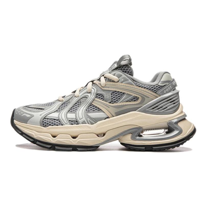 Li Ning Eijun Низкие кроссовки на массивной подошве Мужские Ultimate Gray AZGW277-1