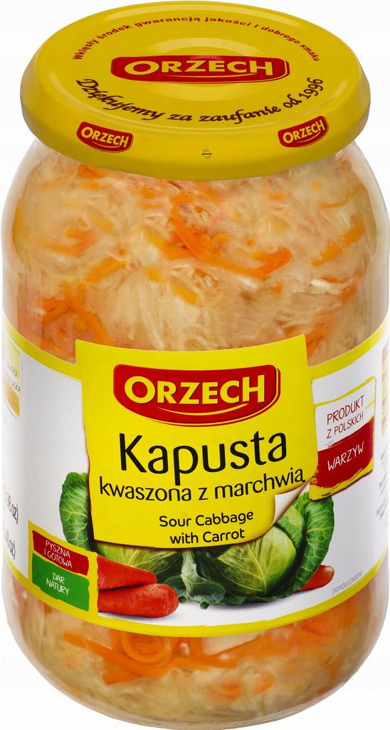 Orzech Kapusta Kwaszona Z Marchewką 800G