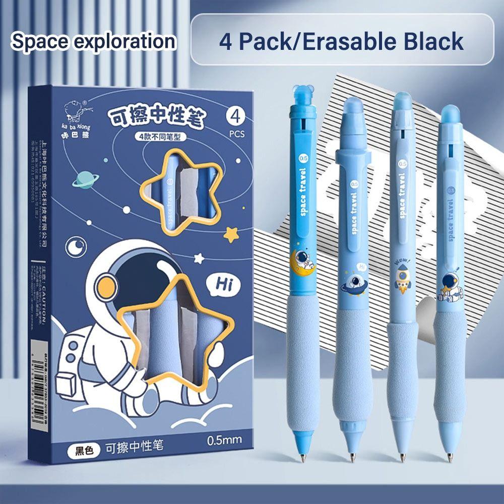 4PCS/Box Erasable Gel Pen Soft Cloud Grip Erasable Pen Creative Writing Tools  School Office