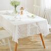 Элегантная кружевная скатерть - Прямоугольная из полиэстера, Французский романтический дизайн, Замысловатые цветочные узоры, Идеально подходит для украшения домашнего обеденного стола