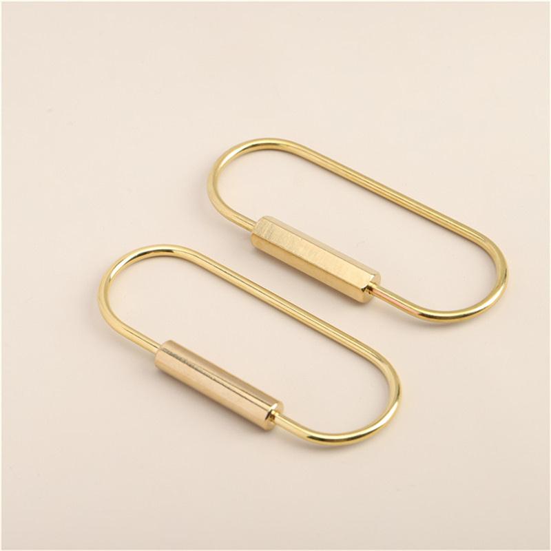 Brass Screw Lock Camping Survival Carabiner Key Ring Accessories