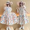 Fashion Summer Girls Dress Dot Beach Long Dress For Girl Bohemia Children Princess Loose Dresses Costume Teen 8 10 12 14 Y