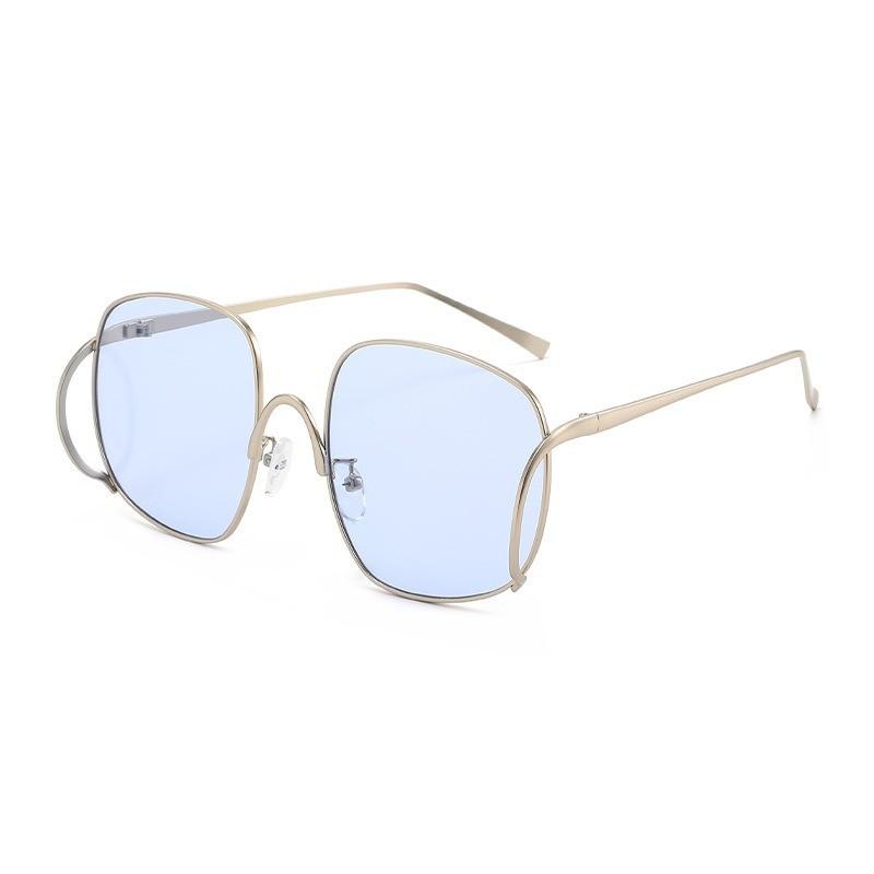 Fashion Metal Square Frame Sunglasses With For Men Women Outdoor Activities