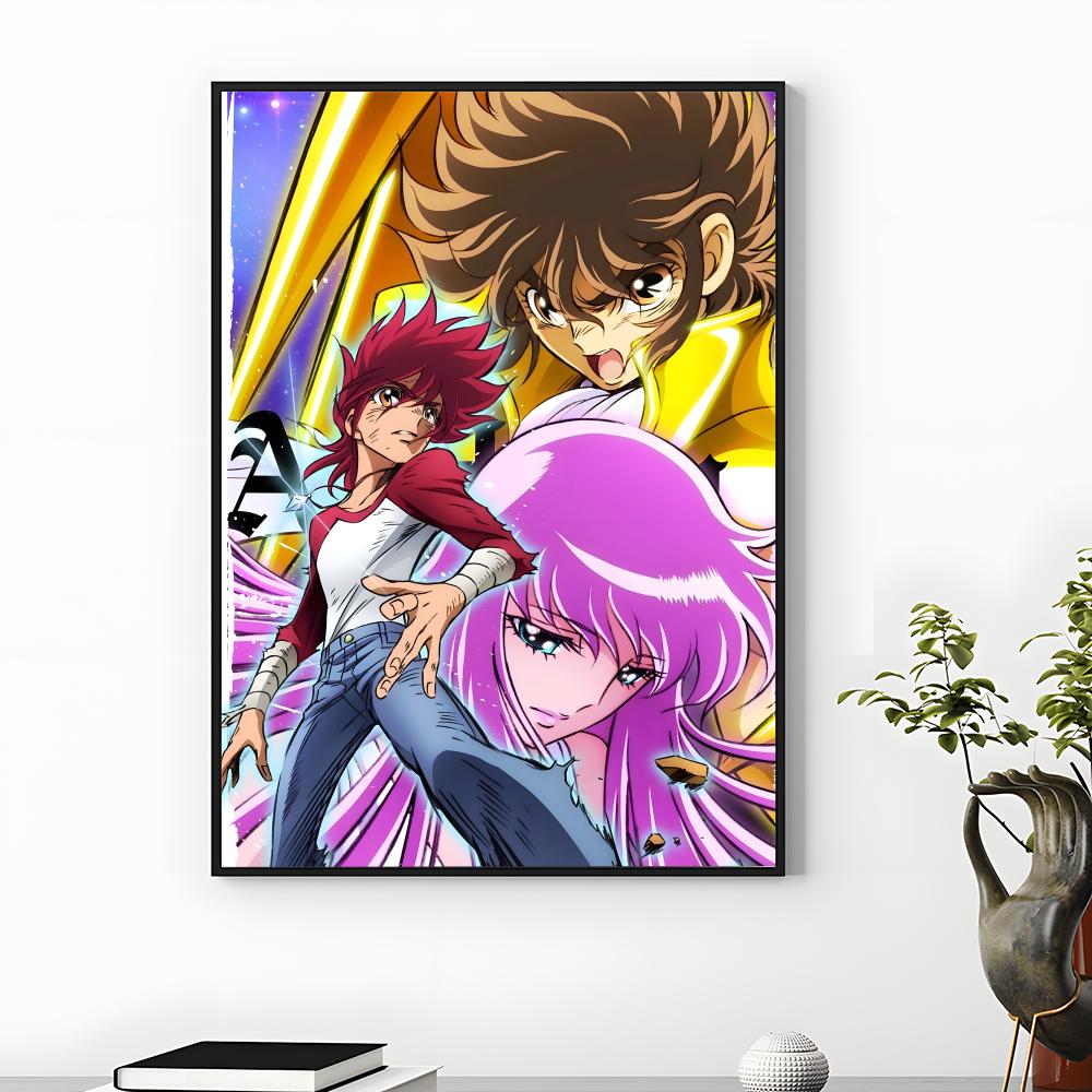 Popular Saint Seiya Poster HD Waterproof Self-Adhesive Wall Art Multi-Scene Application