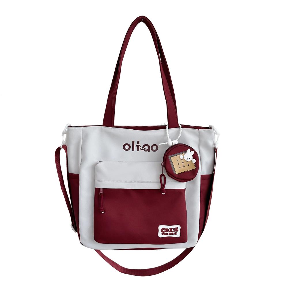 Классная сумка через плечо, женская пригородная сумка через плечо большой вместимости, студенческая сумка для обучения