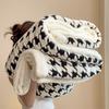Houndstooth Pattern Spring Autumn Warm Fleece Blanket Cozy Soft Office Naps Sofa Bed Throw Blankets Jacquard Soft Plush Blanket