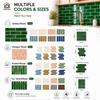 Waterproof Resin Mosaic Subway Wall Tile Peel Stick Glossy Self Adhesive Sheets for Rental House Upgrade Decor
