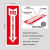 Glow In The Dark Fire Extinguisher Sign Sticker Waterproof Scratch Resistant for Office Public Safety Areas
