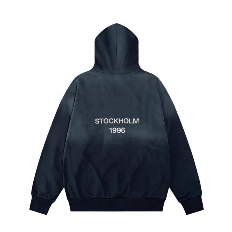 Мужские Женские Унисекс Потертые Стиранные Джинсы с Ручной Росписью Граффити Свободный Прямой Крой Повседневные Брюки Streetwear