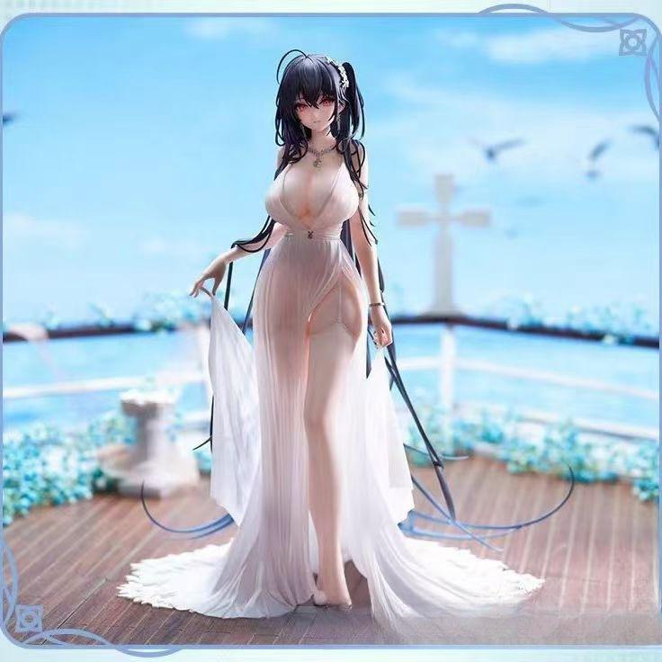 Azur Lane Тайхо Модель Белое Платье Аниме Девушка с Большой Грудью ПВХ Статуя 30см Коллекционная Фигурка Настольное Украшение Для Аниме Фанатов