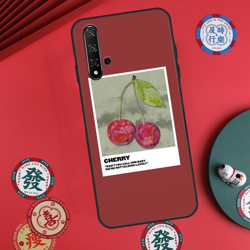 Чехол с узором из вишни для Huawei Nova Y73 Y72 Y61 Y91 Y90 Y70 Y60 12s 12i 11i 8i 9 10 SE P60 Pro P30 P40 Lite