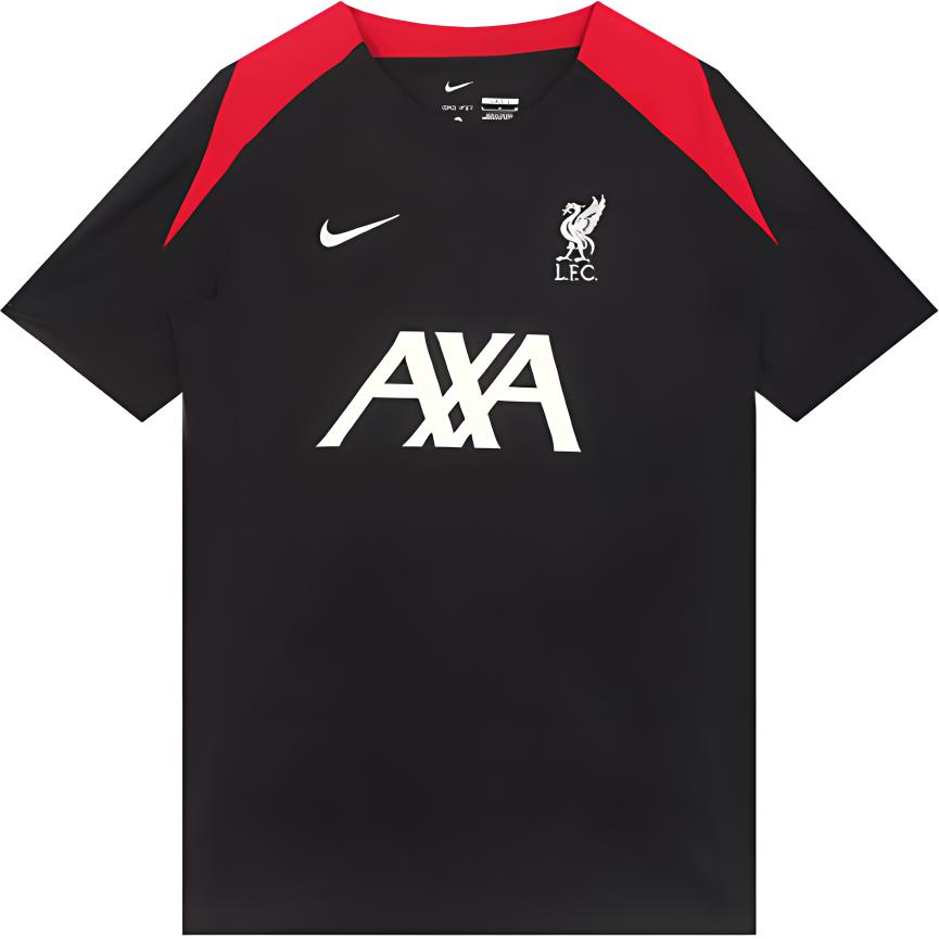 Nike SS24 Dri-FIT Liverpool Football Club Logo Вышитый цветной блок Удобная трикотажная спортивная майка с коротким рукавом Мужская майка Черный FN9838-013