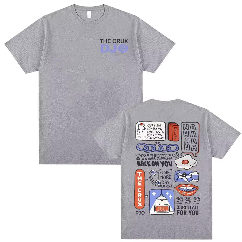 Unisex Harajuku Style Casual Cotton Short Sleeve T-Shirt, Crux Djo Album Themed Graphic Print Top T-shirt