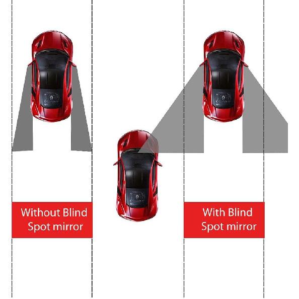 2PCS Mini Small Blind Spot Mirror, 1.57"(40mm) Round HD Glass Convex Rear View Mirror,Strong Adhesive Mirror for Car, Van, SUV and Trucks