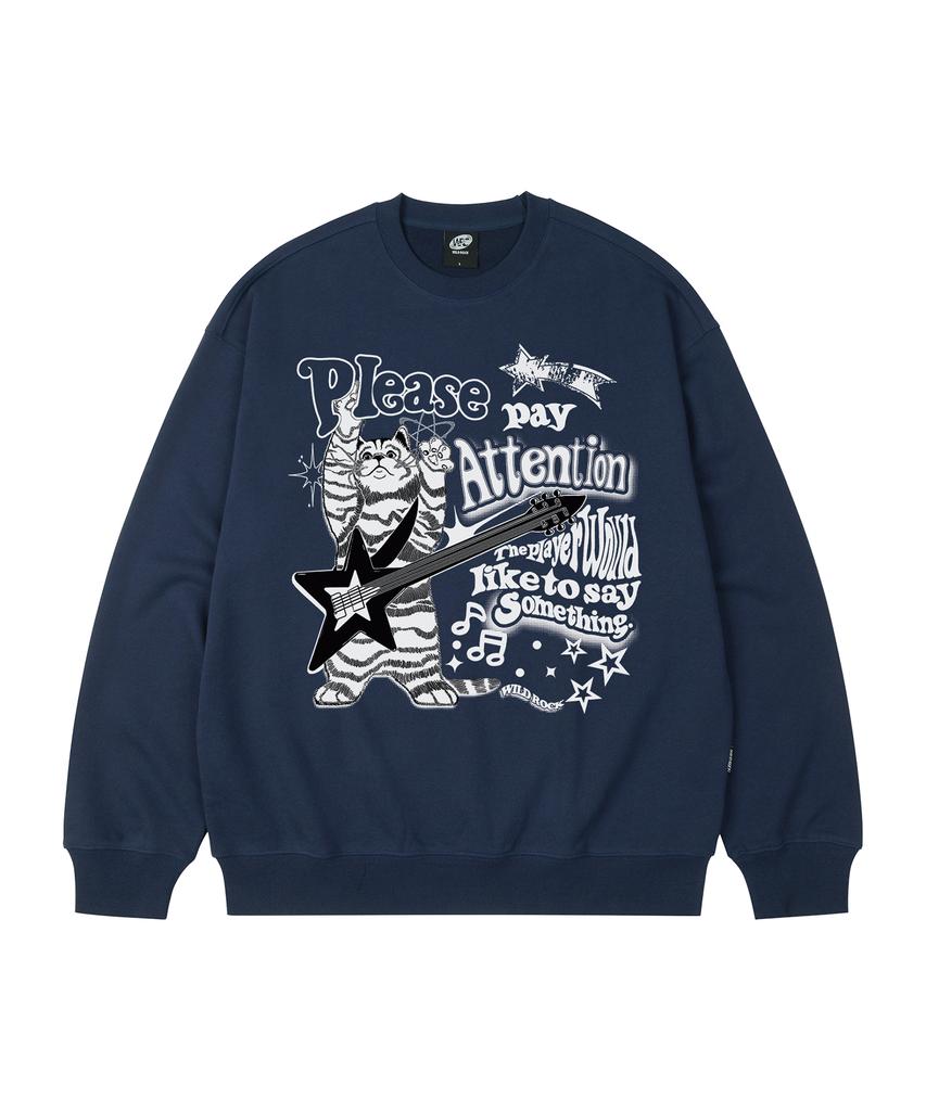 WILDROCK Свитшот оверсайз Rock 'N' Roll Kitty_9 Col (Тип)