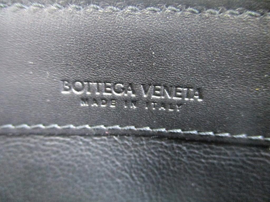 Подлинный кошелек BOTTEGA VENETA Intrecciato из черной кожи с круглой молнией #a369, восстановленный
