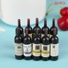 10Pcs Dollhouse Miniature Resin Bottle Simulation Wine Bottle Model Accessories