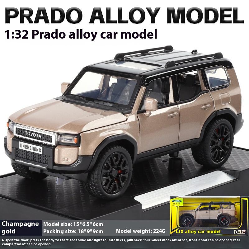 FAJC5 1:32 TOYOTA PRADO Land Cruiser Off Road Vehicle Metal Alloy Diecast Model Car Outdoor Display Collectibles Decorative Gift Boy