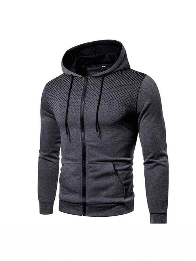 Men's Casual Sports Fitness Zip-up Hoodie Jacket - Autumn/Winter Style