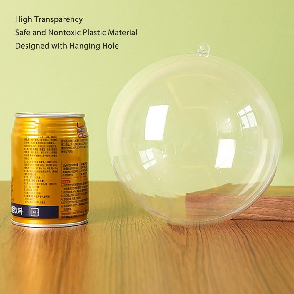 10pcs Transparent Transparent Hanging Ornament Hanging Hole Holiday Decor Sphere Tree Decoration