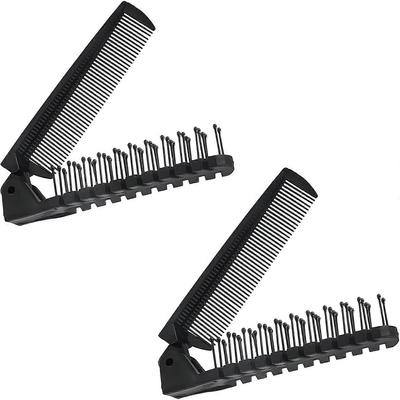 2 Pack Plastic Folding Hair Brush for Travel, Portable Hair Brush, Folding Detangling Comb, Travel Hair Brush Small Brush, Foldable Pocket,2024 Ping