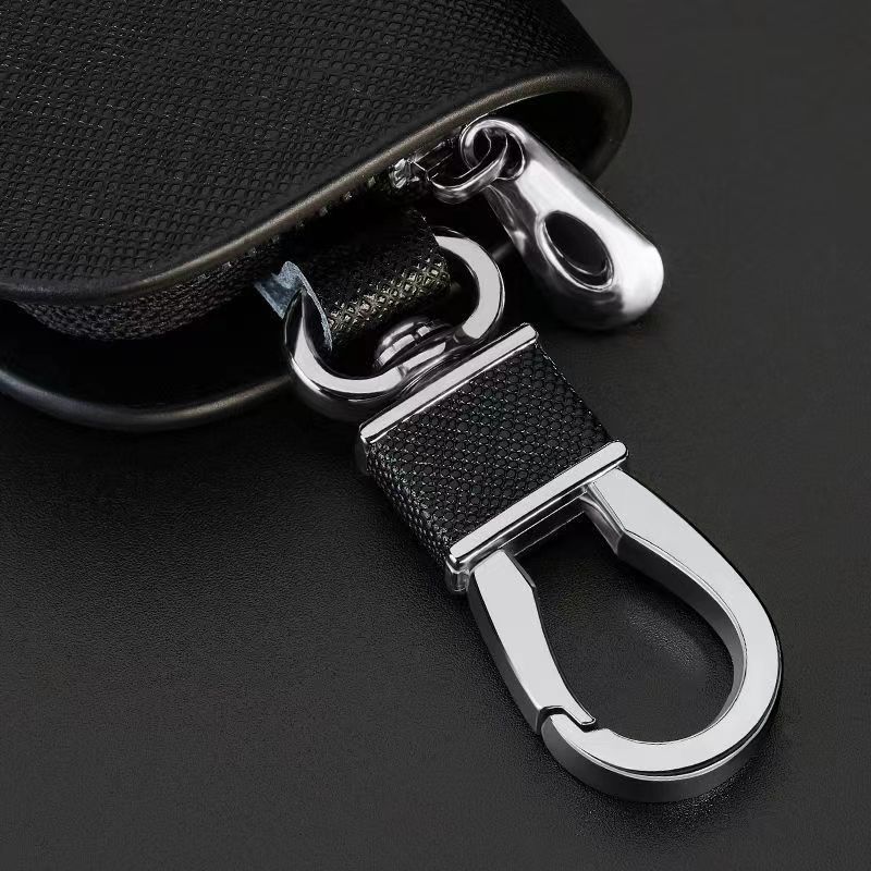 TXILC1 2025 Hot Leather Car Key Case Cross Pattern Car Key Cover Key Holder for Mercedes Benz New B/C/E Class A Class C200L GLC GLK CLA