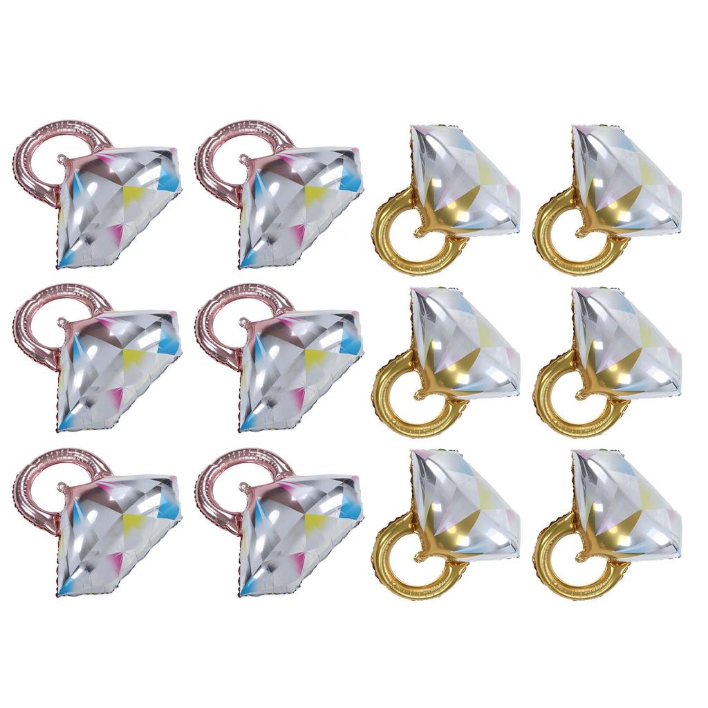 6 Pcs Balloon Aluminum Foil Spherical Balloons Bridal Shower Wedding Engag