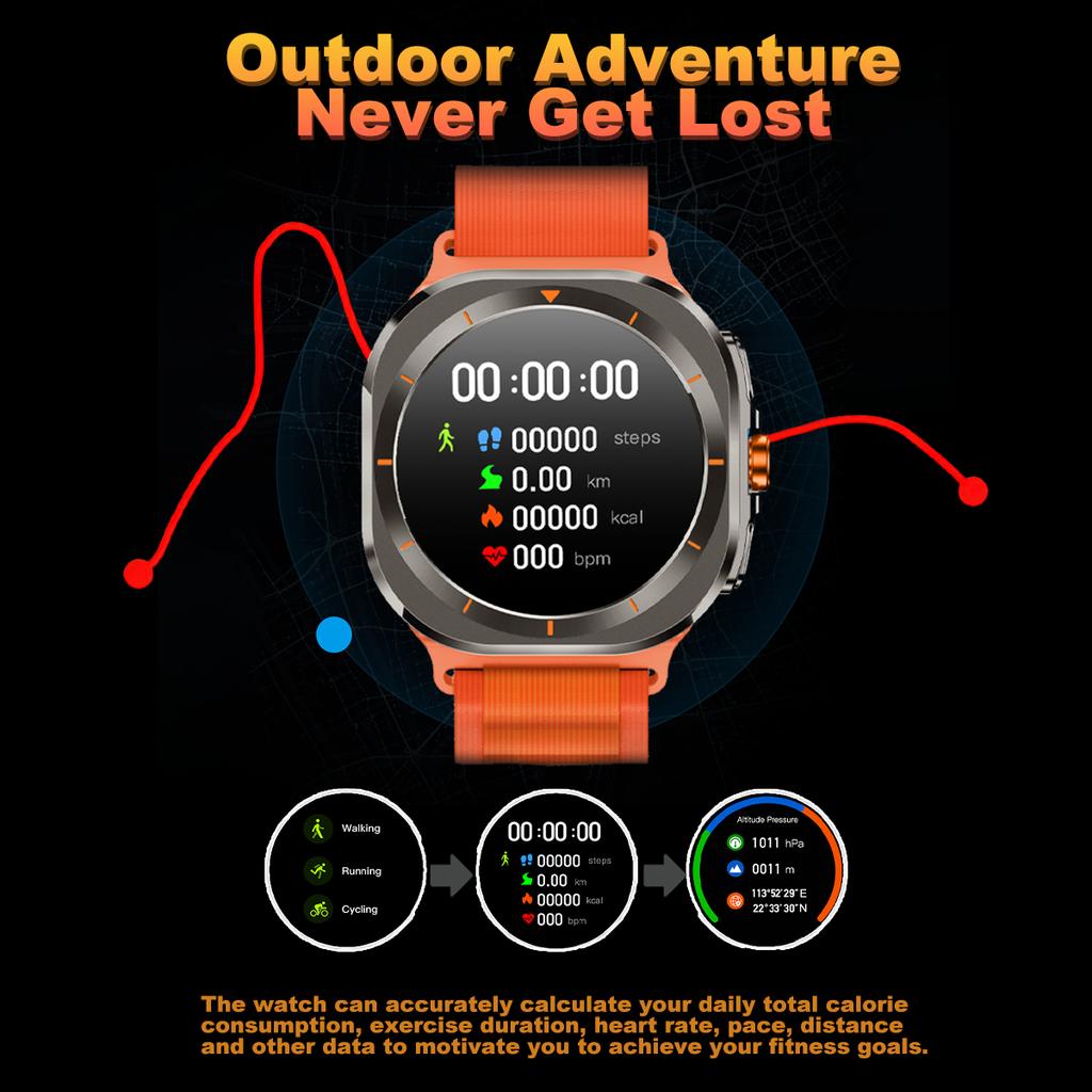 2024 New Smart Watch 7 Ultra Men AMOLED Screen Multi-Function Sports Fitness Tracker Health Women Smart Watch for OPPO VIVO