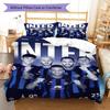 Inter Milan  Pattern Bedding Quilt Set Quilt Cover Pillowcase Home Decoration Birthday Gift (1 * duvet cover + 2 * pillowcase, without core)