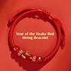 Chinese Style Zodiac Red Rope Braided Bracelet Year Lucky Bracelet For Men Women Snake Year Bracelet Jewelry Gifts